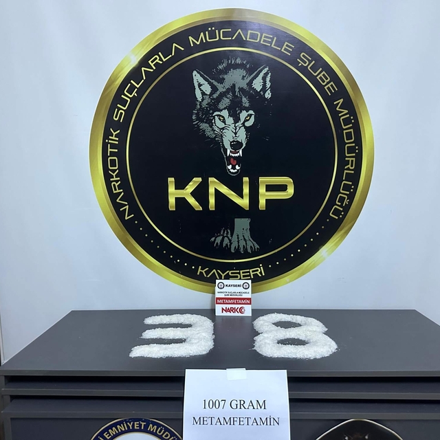 Kayseri'de 1 kilogram sentetik uyuşturucu ele geçirildi