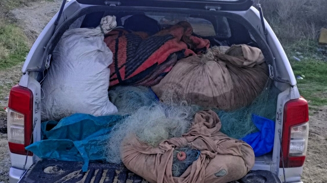 Kırklareli'nde denize kaçak serilen 2 bin 500 metre uzunluğunda ağ ele geçirildi