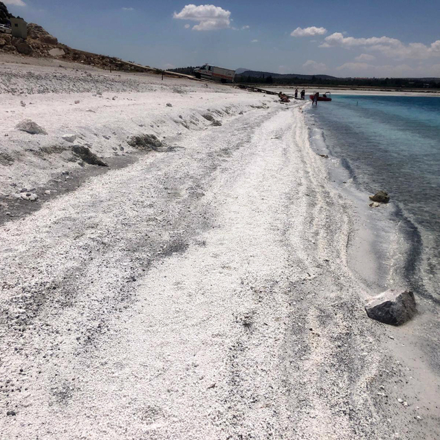 Salda Gölü'nde 5 yılda, 3 kilometrekarelik yüzey alanı kaybı