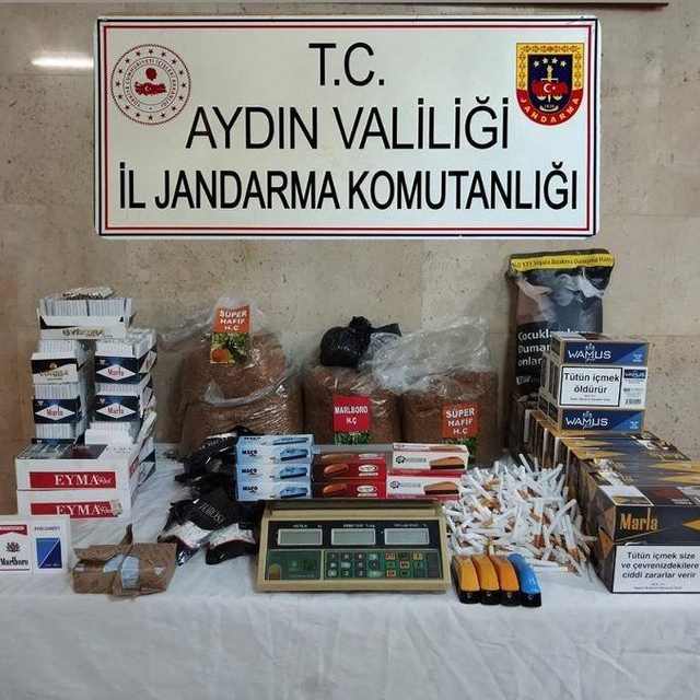 Aydın'da kaçak sigara operasyonunda 2 şüpheli yakalandı