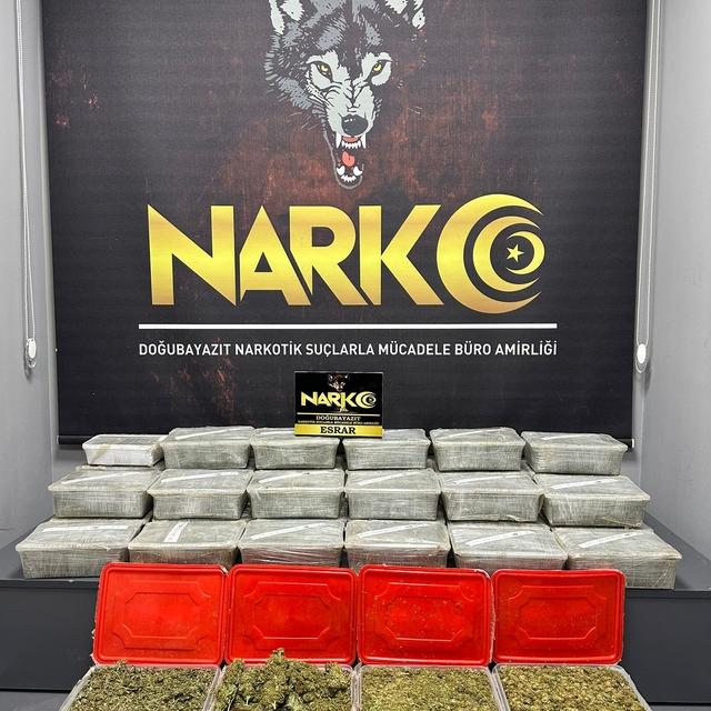 Ağrı'da 29 kilo 696 gram uyuşturucu ele geçirildi