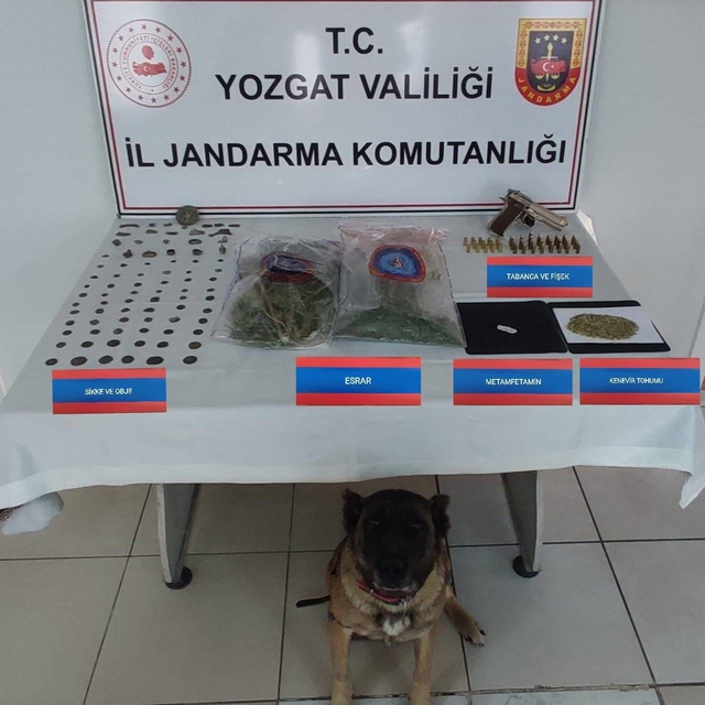 Yozgat'ta tarihi eser ve uyuşturucu operasyonunda 1 şüpheli yakalandı