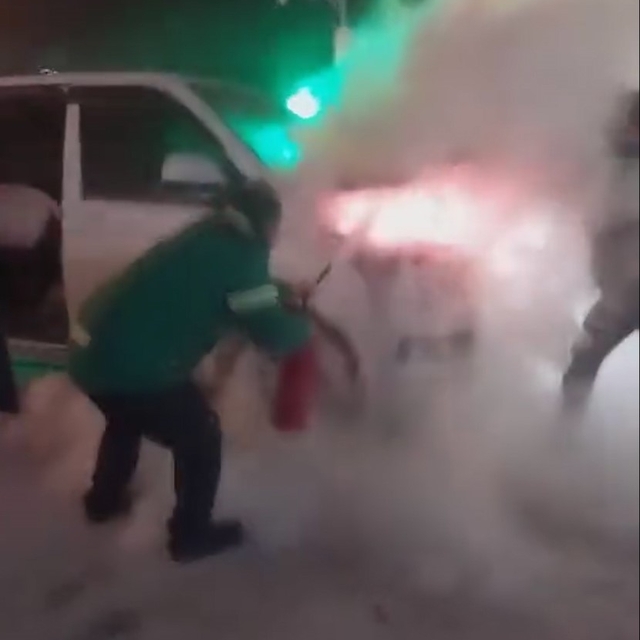 Akaryakıt istasyonunda korkutan yangın