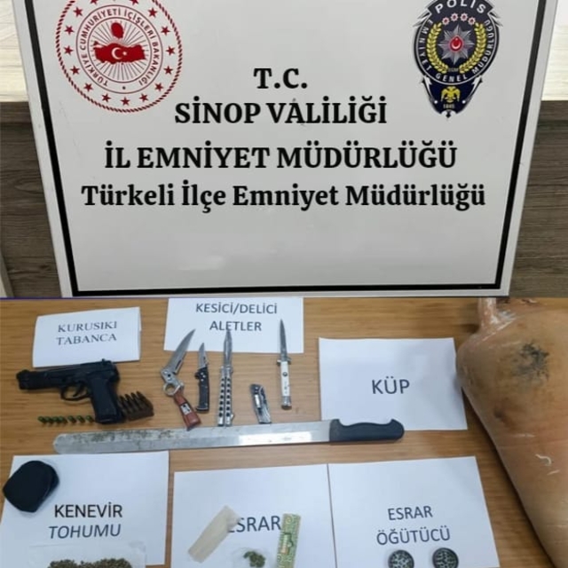 Türkeli'de uyuşturucu operasyonunda 2 kişi yakalandı