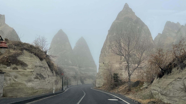 Kapadokya'da sis etkili oldu