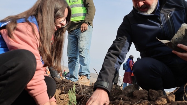 Kocasinan'da 2024 yılında 87 binden fazla fidan toprakla buluştu
