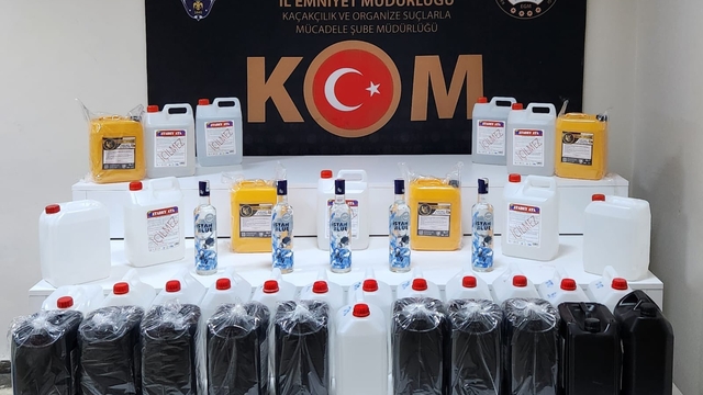 Elazığ'da 190 litre kaçak etil alkol ele geçirildi