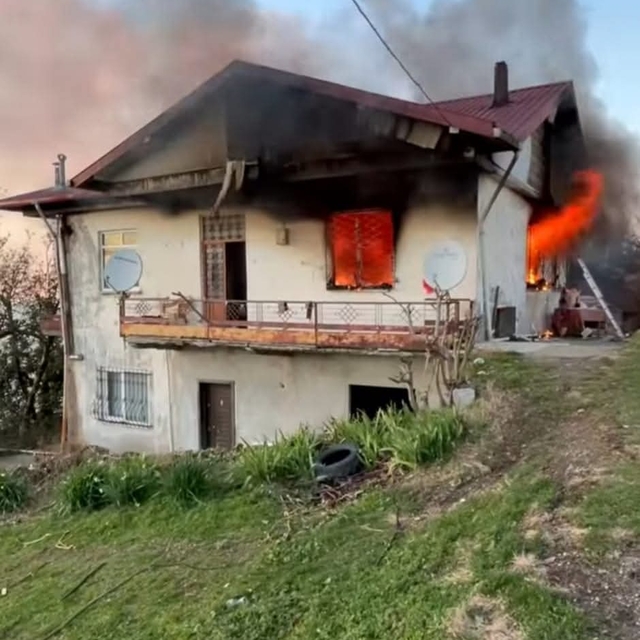 Ordu'da bir evde çıkan yangında 2 çocuk yaralandı