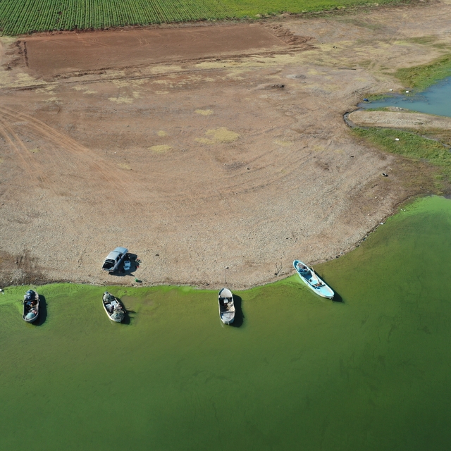 Kahramanmaraşlı kadın balıkçılar, ağlarını su altındaki eski mahallelerinde...