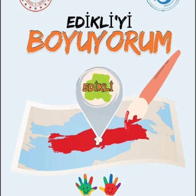 Niğde'de ilkokul öğrencileri, öğretmenlerinin hazırladığı boyama kitabıyla...