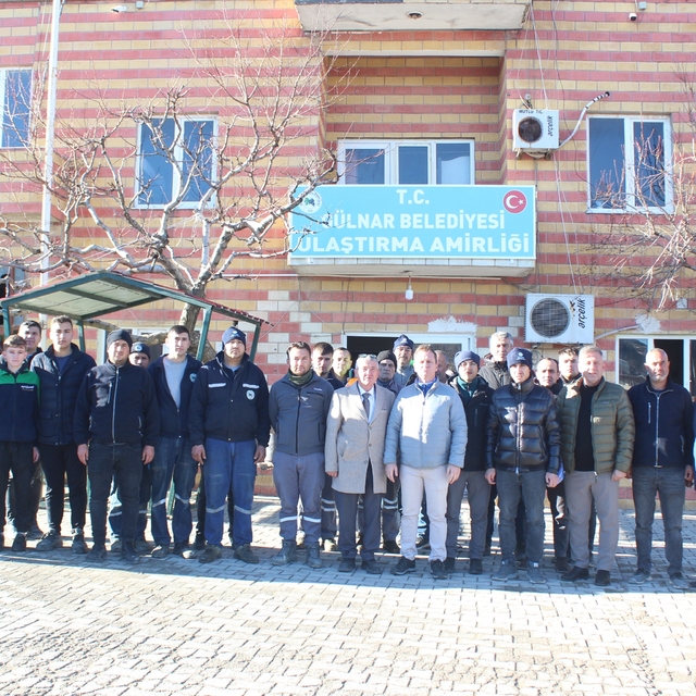 Gülnar Belediye Başkanı Fatih Önge ulaştırma personeliyle bir araya geldi
