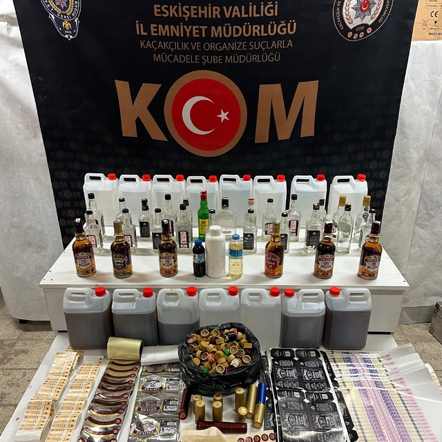 Eskişehir'de kaçak ve sahte alkol operasyonunda bir şüpheli tutuklandı