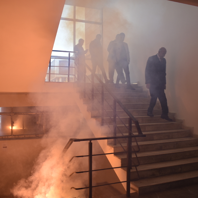 Bitlis Belediyesinde yangın tatbikatı düzenlendi