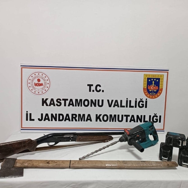 Kastamonu'da kaçak kazı yapan 2 kişi suçüstü yakalandı
