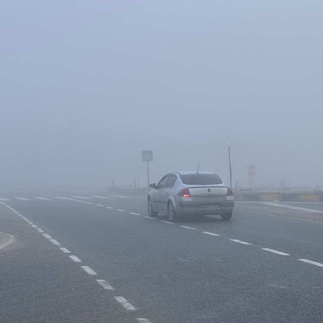 Kastamonu'da sis ulaşımı olumsuz etkiliyor