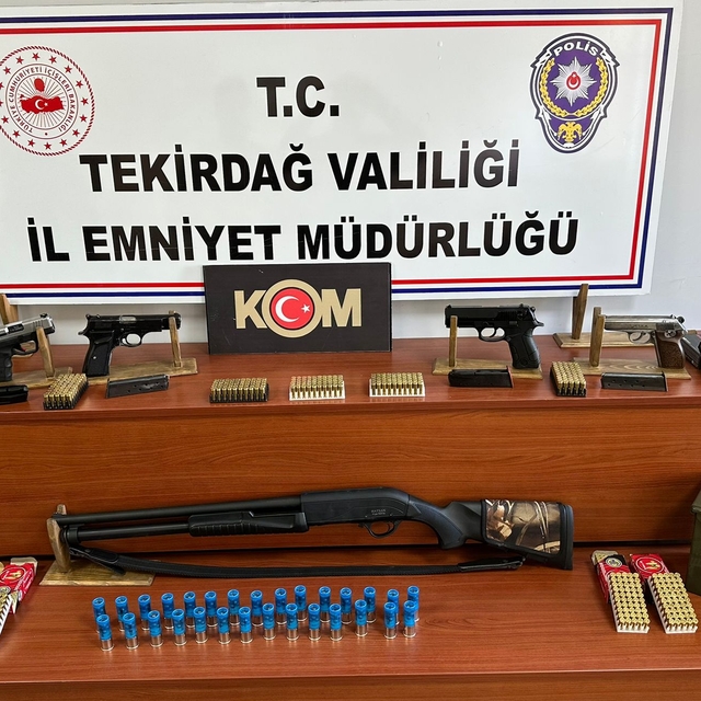 Tekirdağ'da silah kaçakçılığı operasyonunda 7 şüpheli yakalandı