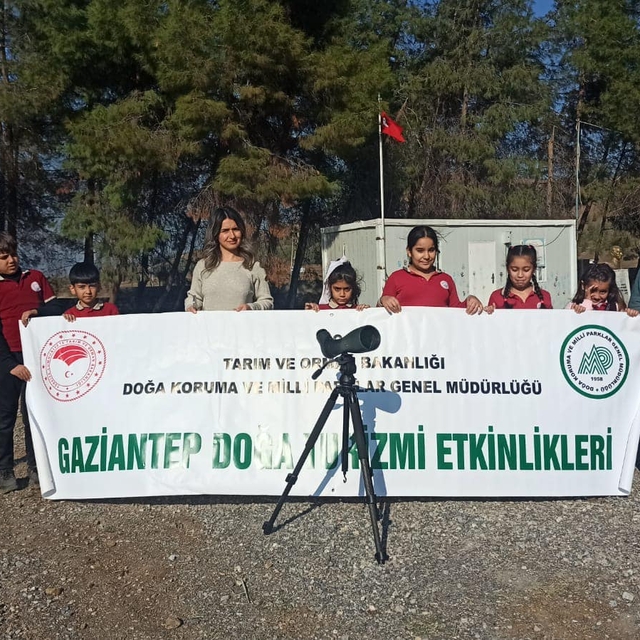İslahiye'de öğrenciler kuş gözlemi yaptı
