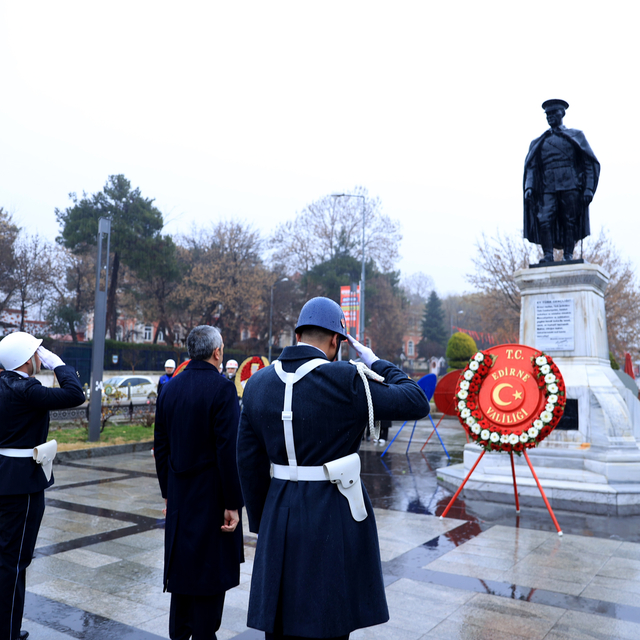 Gazi Mustafa Kemal Atatürk'ün Edirne'ye gelişinin 94. yıl dönümü kutlandı