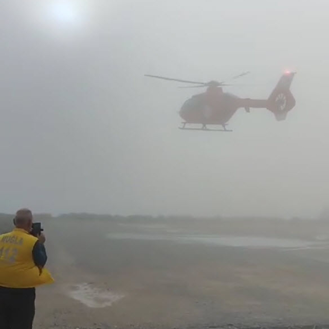 Muğla'da hastaneye çarpan helikopter düştü; 4 ölü (4)