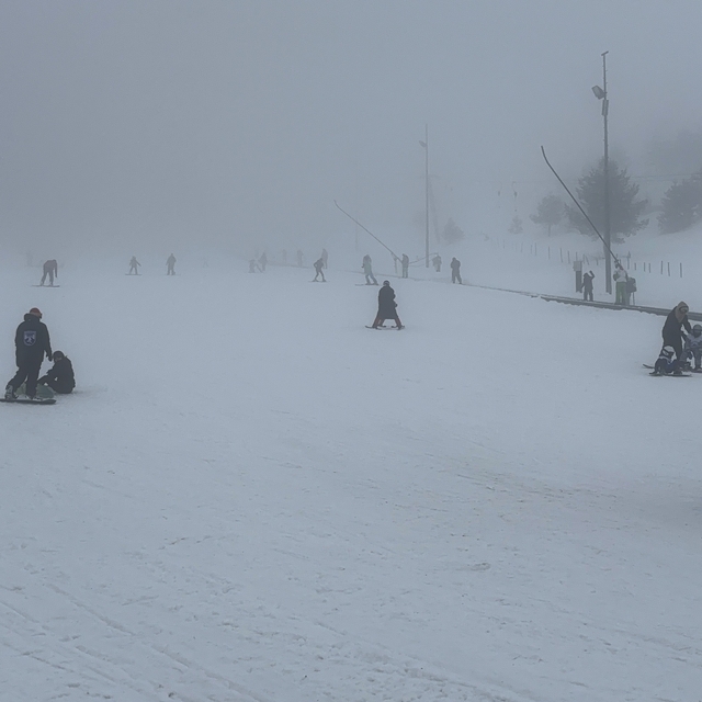 Kartalkaya'da hafta sonunda kayak keyfi
