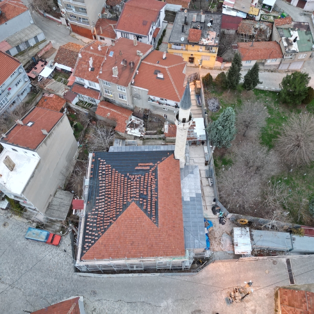 Tekirdağ'da selatin camilerden Çelebi Sultan Mehmet Camisi'ndeki restorasyo...