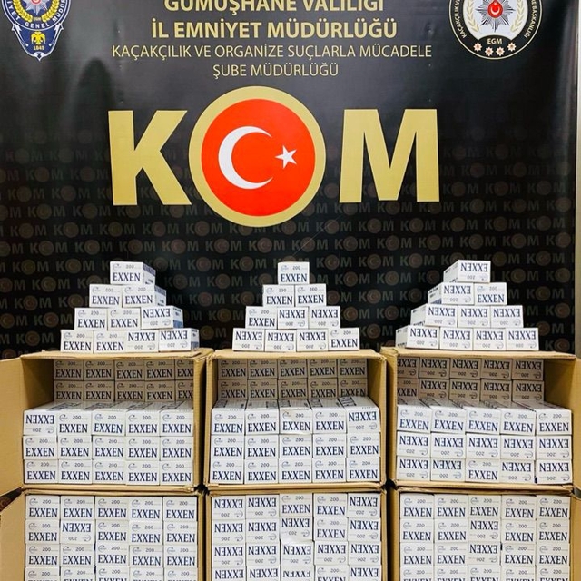 Gümüşhane'de 60 bin makaron ele geçirildi