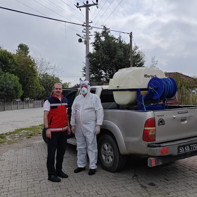 Terme'de kahverengi kokarca zararlısı ile mücadele sürüyor