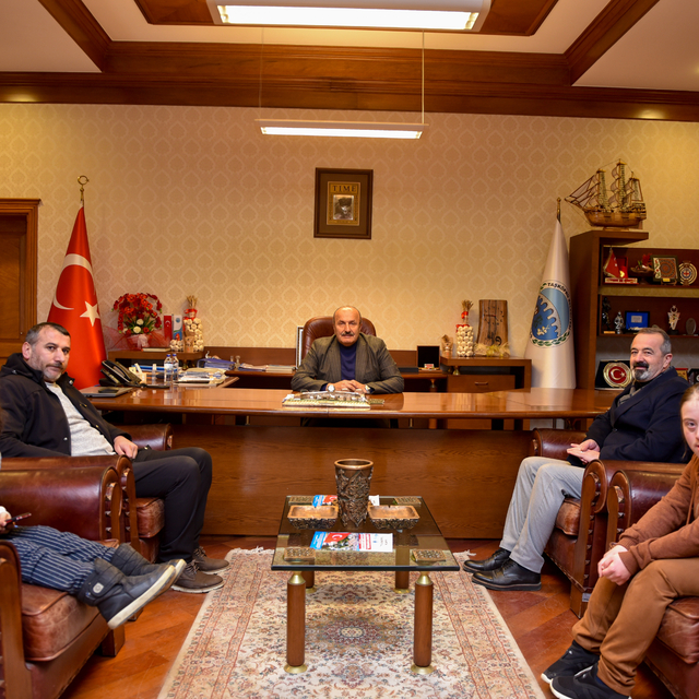 Özel çocuklardan Taşköprü Belediye Başkanı Arslan'a ziyaret