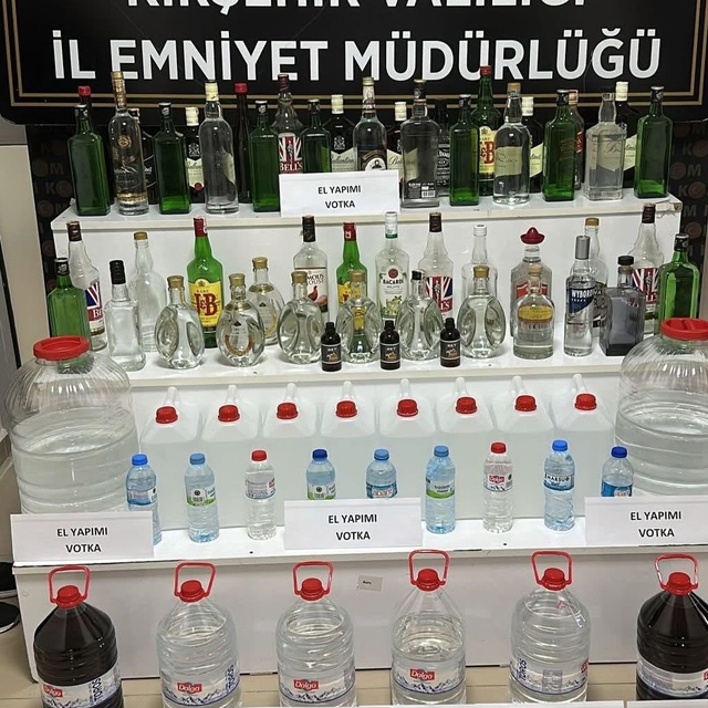 Kırşehir'de kaçak ve sahte alkol operasyonunda 3 şüpheli yakalandı