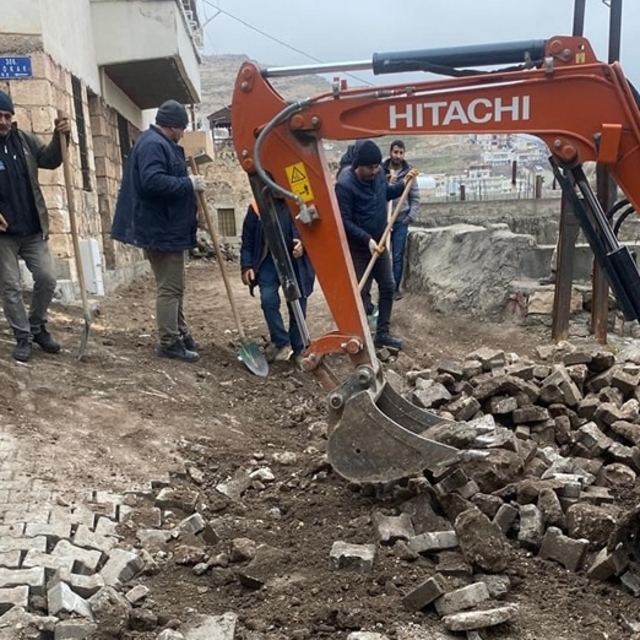 Savur'da doğal gaz çalışması