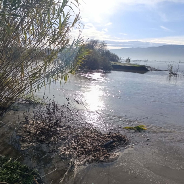 Büyük Menderes Nehri sağanak nedeniyle taştı, bölge dronla görüntülendi