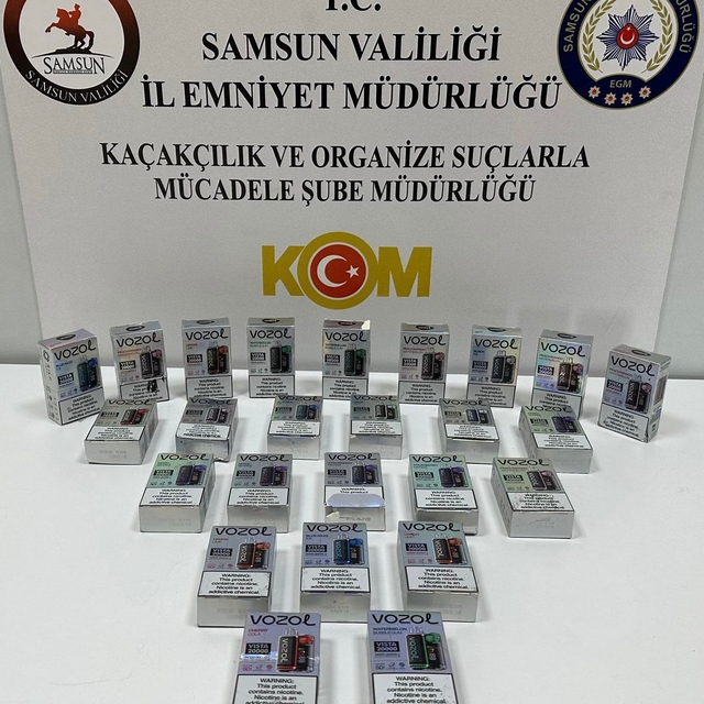 Samsun'da yılbaşı öncesi denetiminde 25 gümrük kaçağı elektronik sigara ele...