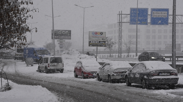 Bitlis'te kar yağışı etkili oldu