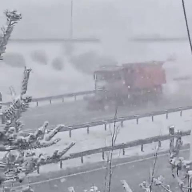 Anadolu Otoyolu'nun Gerede geçişinde kar yağışı