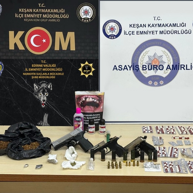 Edirne'de uyuşturucu operasyonunda 20 zanlı yakalandı