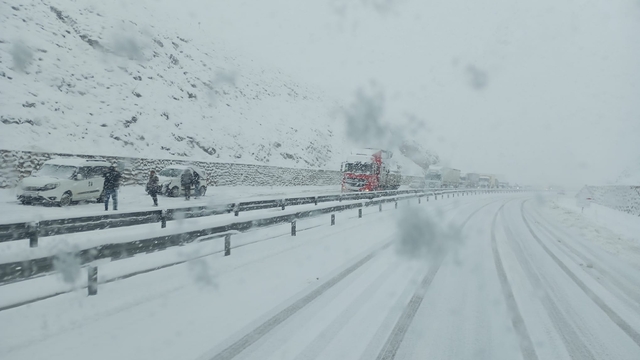 Elazığ'da kar yağışı kara yollarında ulaşımı olumsuz etkiliyor