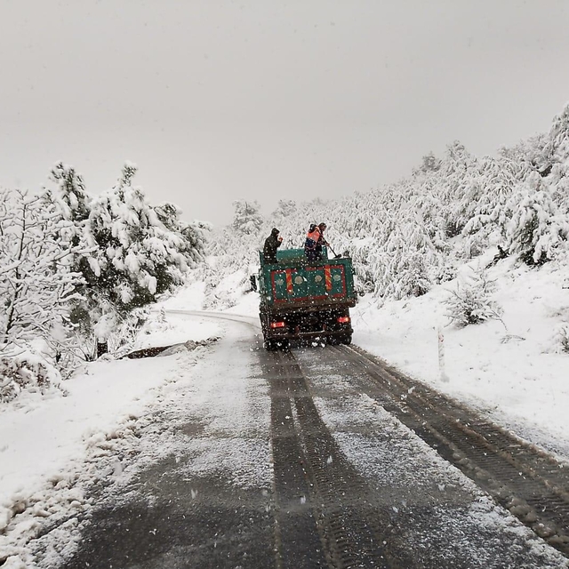 Manisa'nın yüksek kesimlerinde kar etkili oluyor