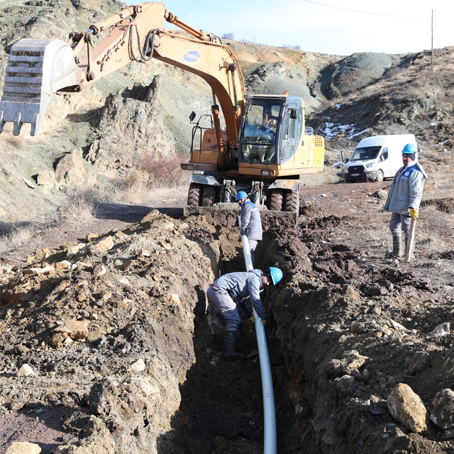 KASKİ'den Pınarbaşı'ya yeni içme suyu hattı