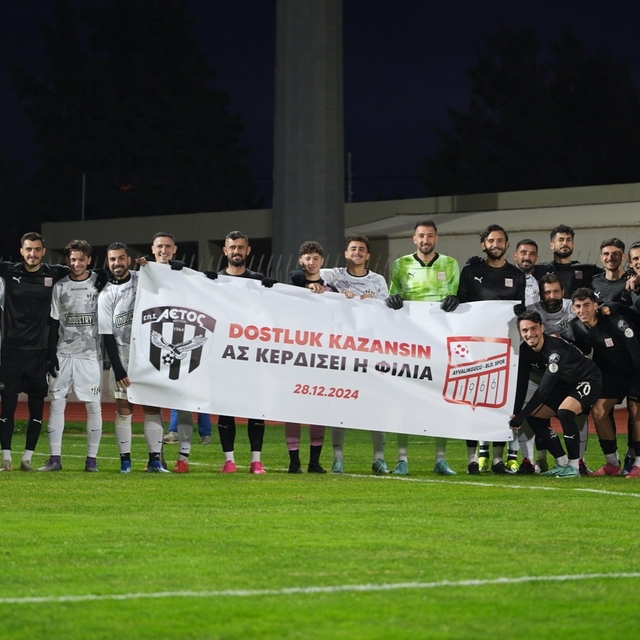 Midilli'de yine dostluk kazandı