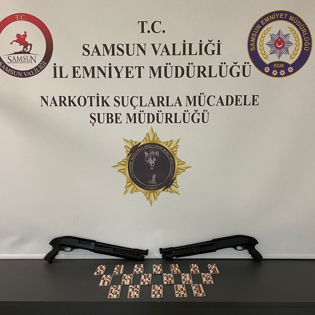 Samsun'da uyuşturucu ve silah operasyonunda 6 kişi yakalandı
