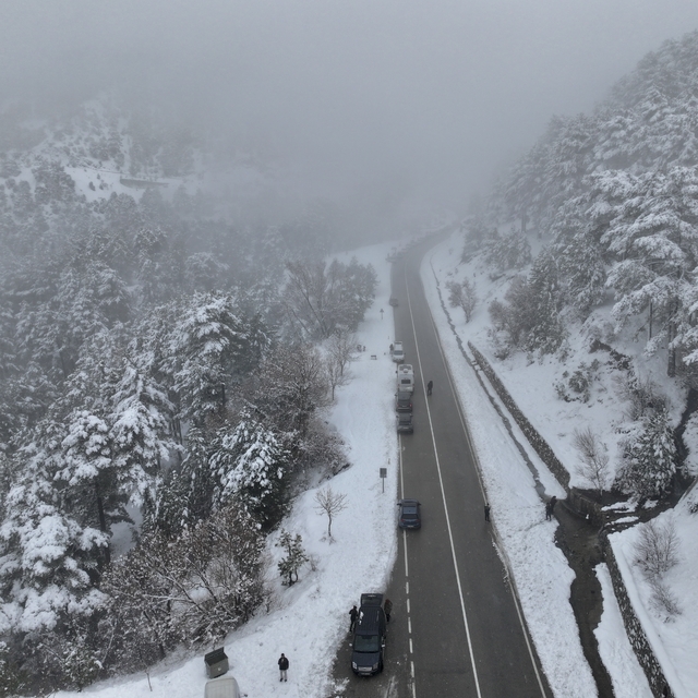 Muğla'nın yüksek kesimlerinde kar etkili oluyor