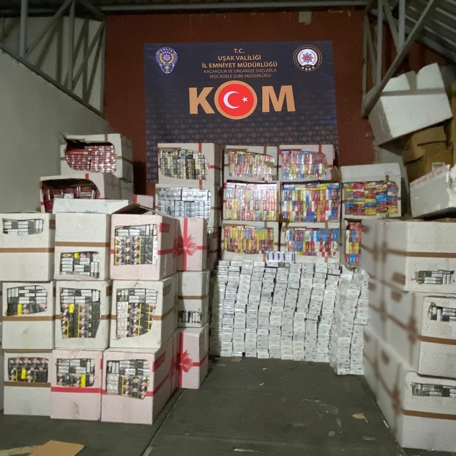 Uşak'ta 62 bin 960 kaçak sigara ele geçirildi