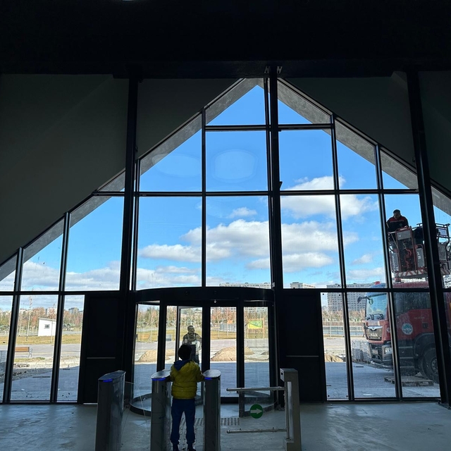 Kayseri'de Recep Tayyip Erdoğan Millet Bahçesi'nde inşa edilen kütüphanenin...