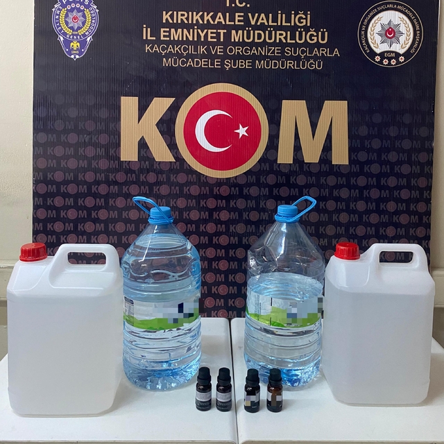 Kırıkkale'de sahte içki operasyonunda 1 şüpheli yakalandı