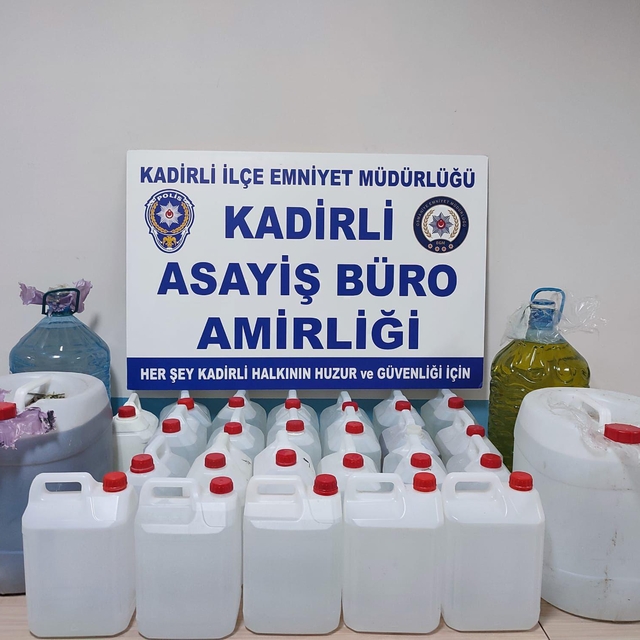 Osmaniye'de sahte içki üreten 1 kişi tutuklandı