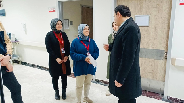 Baskil Kaymakamı Türker, Baskil Devlet Hastanesi'ni ziyaret etti
