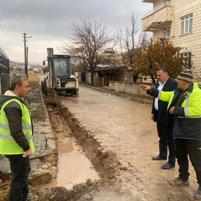 Kovancılar Belediye Başkanı Gök, altyapı çalışmalarını inceledi