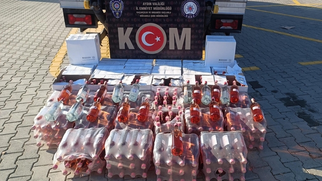 Aydın'da 444 litre sahte içki ele geçirildi