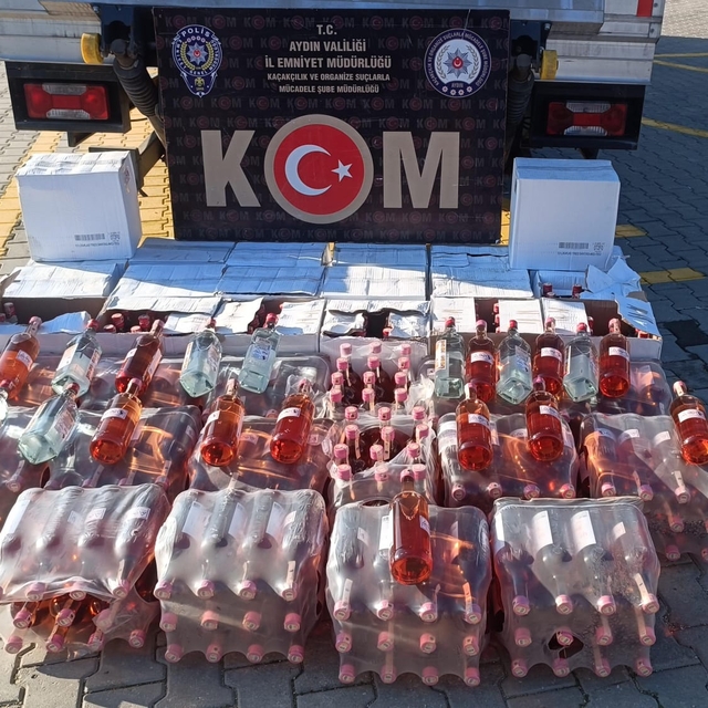 Aydın'da 444 litre sahte içki ele geçirildi