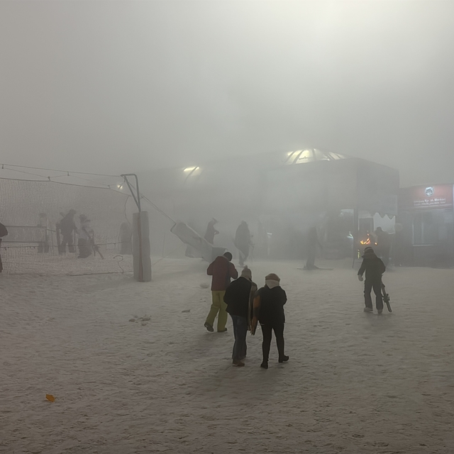 Erciyes'te meşaleli yeni yıl kutlaması